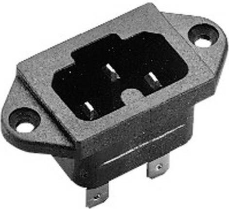 Kaiser Martin 771/48/sw/C Heißgeräte-Steckverbinder 77ecker Einbau vertikal Schwarz 10A 2+PE - Bild 1