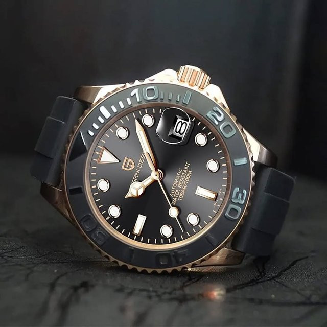 Pagani Design Armbanduhr, Automatik, Keramik-Lünette, Saphirglas, 40 mm, Herren - Bild 1