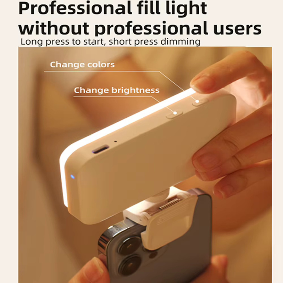 LED Selfie Ringlicht Clip-Lampe für iPhone, iPad, Handy und Laptop zur Fotografie und Videografie - Bild 3