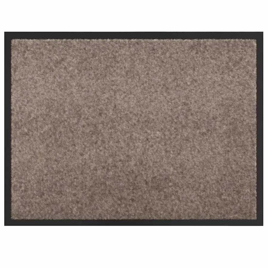 vidaXL Fußmatte Beige aus Teddystoff mit rutschfester Unterseite B/B/H: 80 x 60 x 1,2 cm - Bild 2