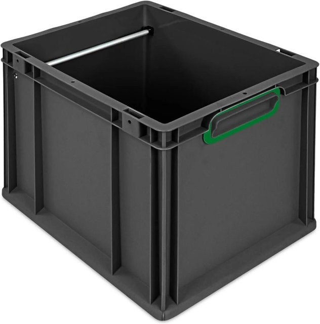 PROREGAL Hängeregisterbox Nextgen Eurobehälter Transportbox in Grün Schwarz H x B x T: 32 x 30 x 40 cm - Bild 1
