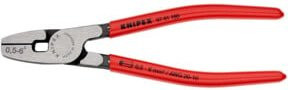 Knipex Crimpzange 97 81 180 für Aderendhülsen mit Fronteinführung, rot, Kunststoff überzogen, Länge: 180 mm - Bild 1