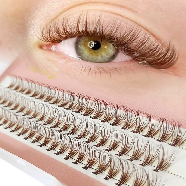 Honigwimpern Cluster-Wimpernverlängerungen, Braun, 20 Stück - Bild 1