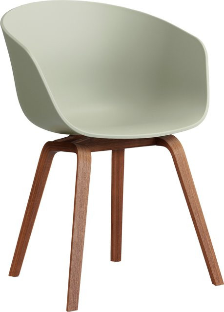HAY About A Chair AAC 22 mit Armlehnen in Grün aus Polypropylen und Holz - Bild 1
