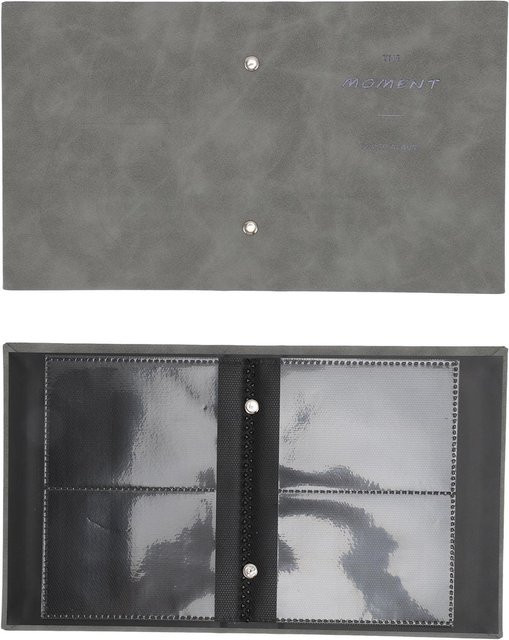 3CZY Fotoalbum mit 64 Fächern in Grau und Transparent für Fotokarten und Fotos - Bild 1