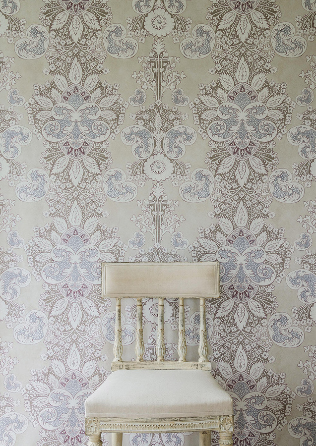 Lewis & Wood Tapete Rococo in Alabaster mit floralem Design und botanischem Muster - Bild 1