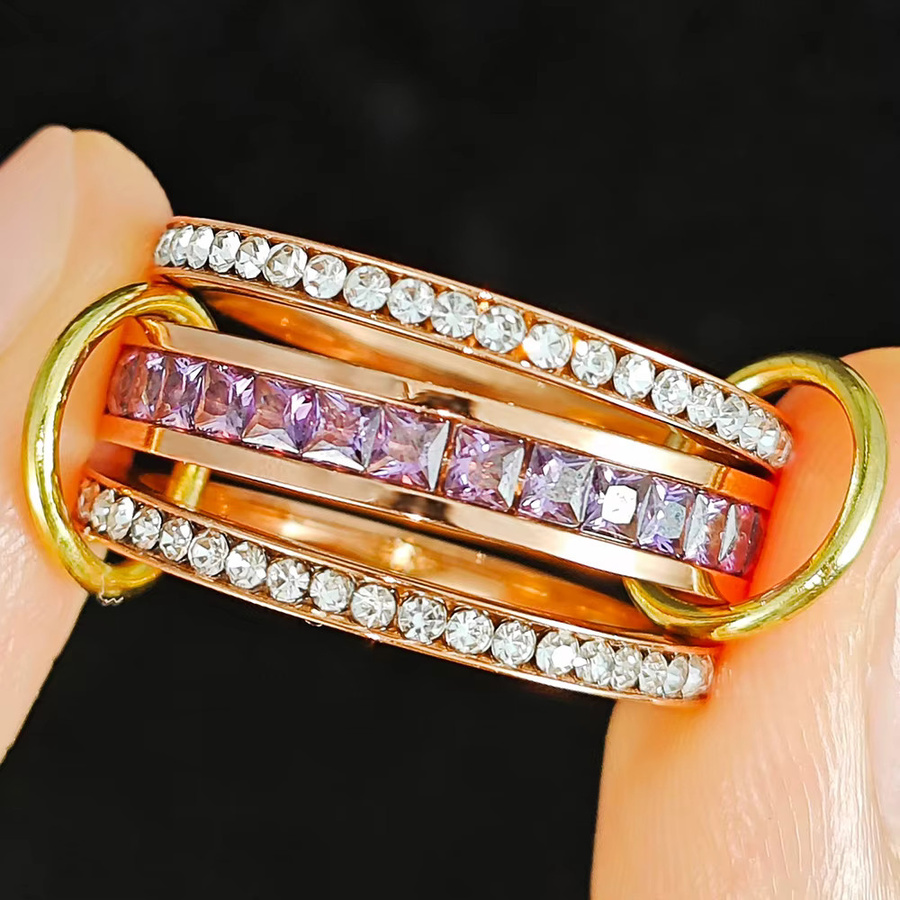 Spinelli Kilcollin Ringe Set, Edelstahl, Zirkonia, Damen, Klassisch - Bild 3