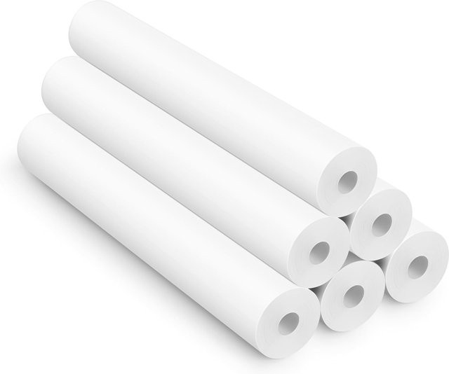 A4 Thermopapier Rollen in Weiß für Wireless Bluetooth Thermodrucker und Faxmaschinen, B: 210 mm x H: 30 mm - Bild 1