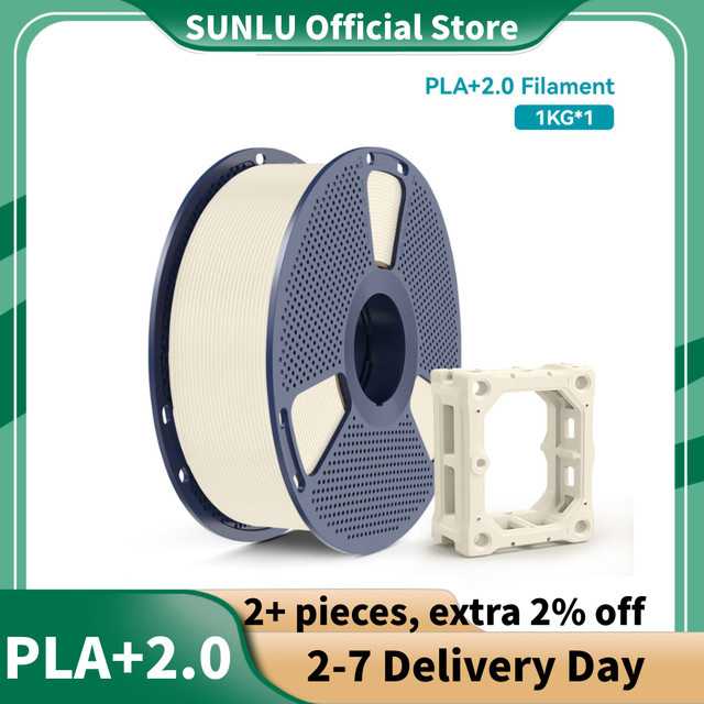 SUNLU PLA+ Filament Grün, 1,75 mm, 1 kg, Hochgeschwindigkeits-3D-Drucker-Filament für FDM-Drucker - Bild 1