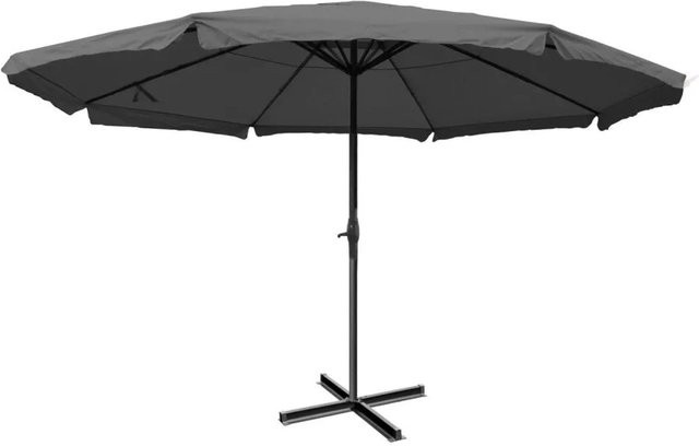 MCW Sonnenschirm Carpi Pro Gastronomie Marktschirm mit Volant aus Polyester und Alu in Anthrazit Durchmesser: 5 m - Bild 2
