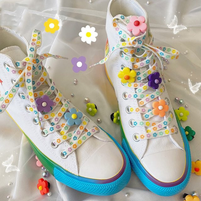 SMATLELF Schuh Charme, Blumen, Schnürsenkel Zubehör - Bild 1