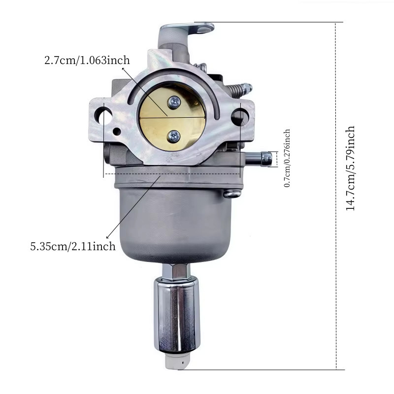 Nikki Vergaser für Craftsman LT2000 LT1000 LT3000 YT3000 LT1500 Mäher, passend für 19 PS, 20 PS und 21 PS Motoren, Farbe: Silber - Bild 2