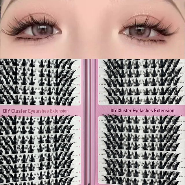 LIMEIKAI Künstliche Wimpern, Einzelwimpern, geschwungen, Unisex - Bild 1
