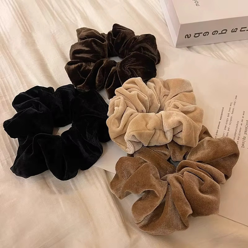 IKABESTILK Scrunchies, Samt, Koralle, Damen - Bild 5