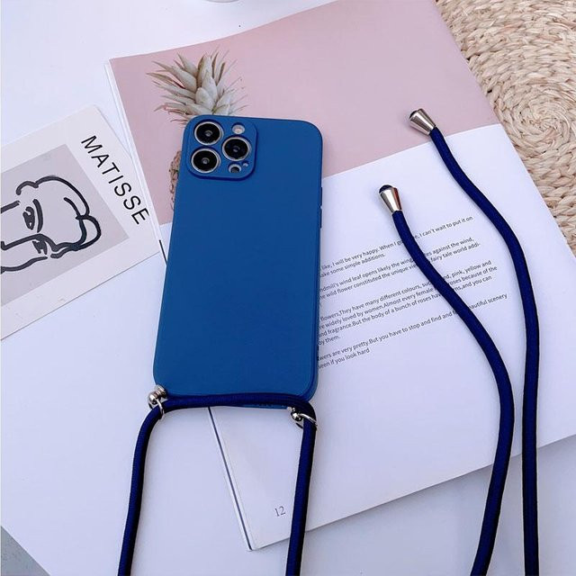 Skiicapa Silikon Soft Lanyard Case für Honor 90 Pro 80 SE 70 Lite 60 50 Pro mit Crossbody Halskette Kordel in Navy Blau - Bild 1