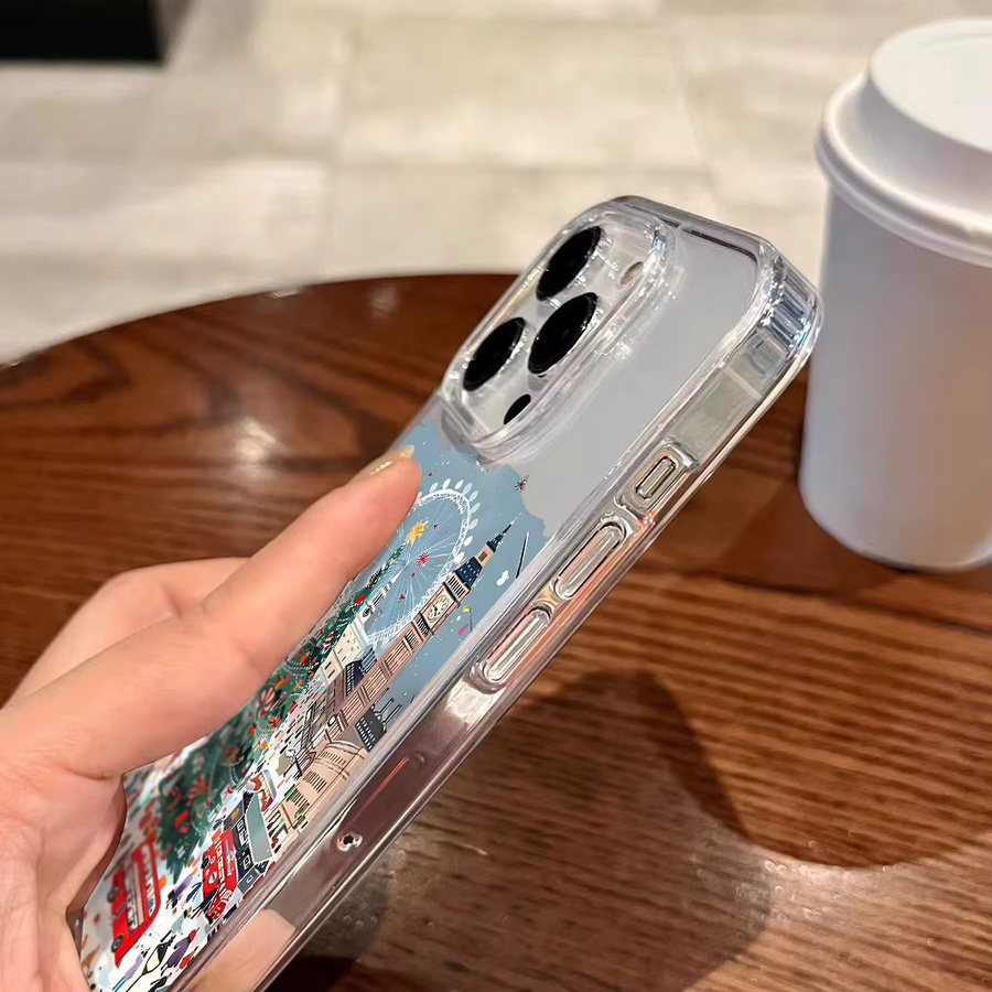 Magnetische iPhone Handyhülle mit Weihnachtsbaum-Design in Transparent für iPhone 17 Pro Max, 16, 15, 14, 13, 12, 11 Pro Max und Air - Bild 3