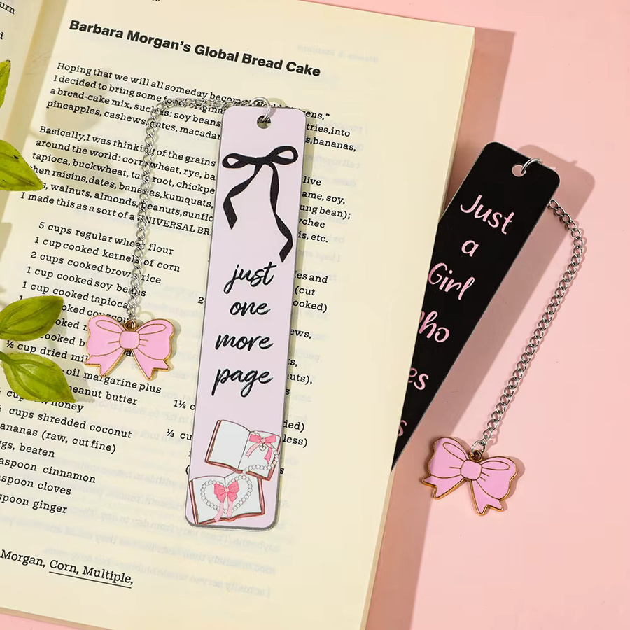 Spicy Fairytale Lesezeichen-Geschenkset aus Edelstahl mit Schleife für Damen und Frauen - Bild 1