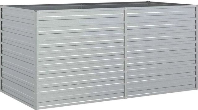 vidaXL Garten-Hochbeet aus verzinktem Stahl in Silber, B/T/H: 160 x 80 x 77 cm - Bild 1