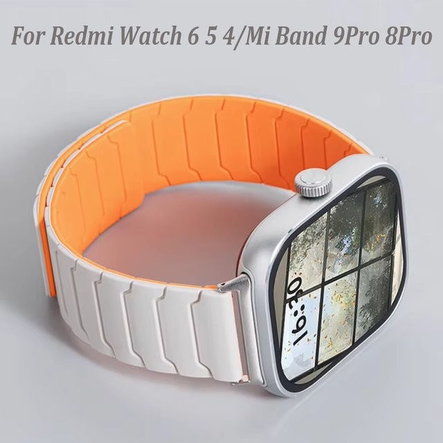 Xiaomi Uhrenarmband Silikon, Magnetisch, Weiß, Unisex - Bild 1