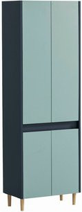 Schildmeyer Hochschrank Lovis in Blau, modern und matt, Breite: 57 cm, Höhe: 170 cm - Bild 1