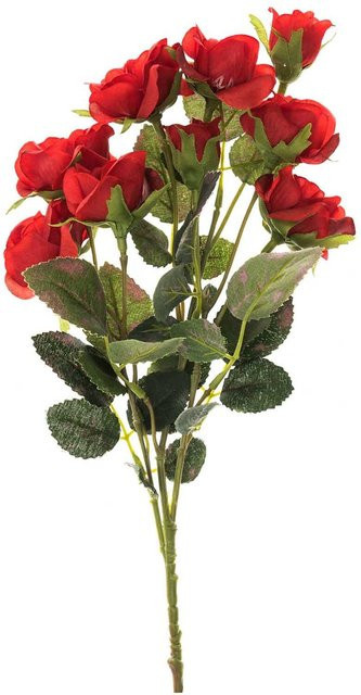 idee. Creativmarkt Künstlicher Rosenzweig in Rot, Höhe: 33 cm - Bild 1