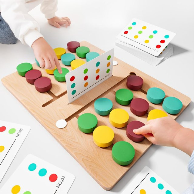 LOLOTREE Montessori-Schiebepuzzle, Holz, bunt, ab 3 Jahren - Bild 1