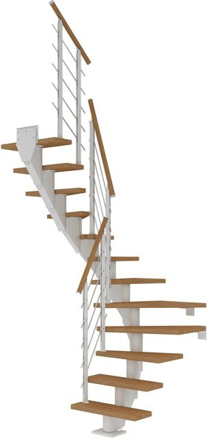 Dolle Mittelholmtreppe Frankfurt Eiche 1/2 Gewendelt, Breite: 75 cm, Höhe: bis 258 cm - Bild 1