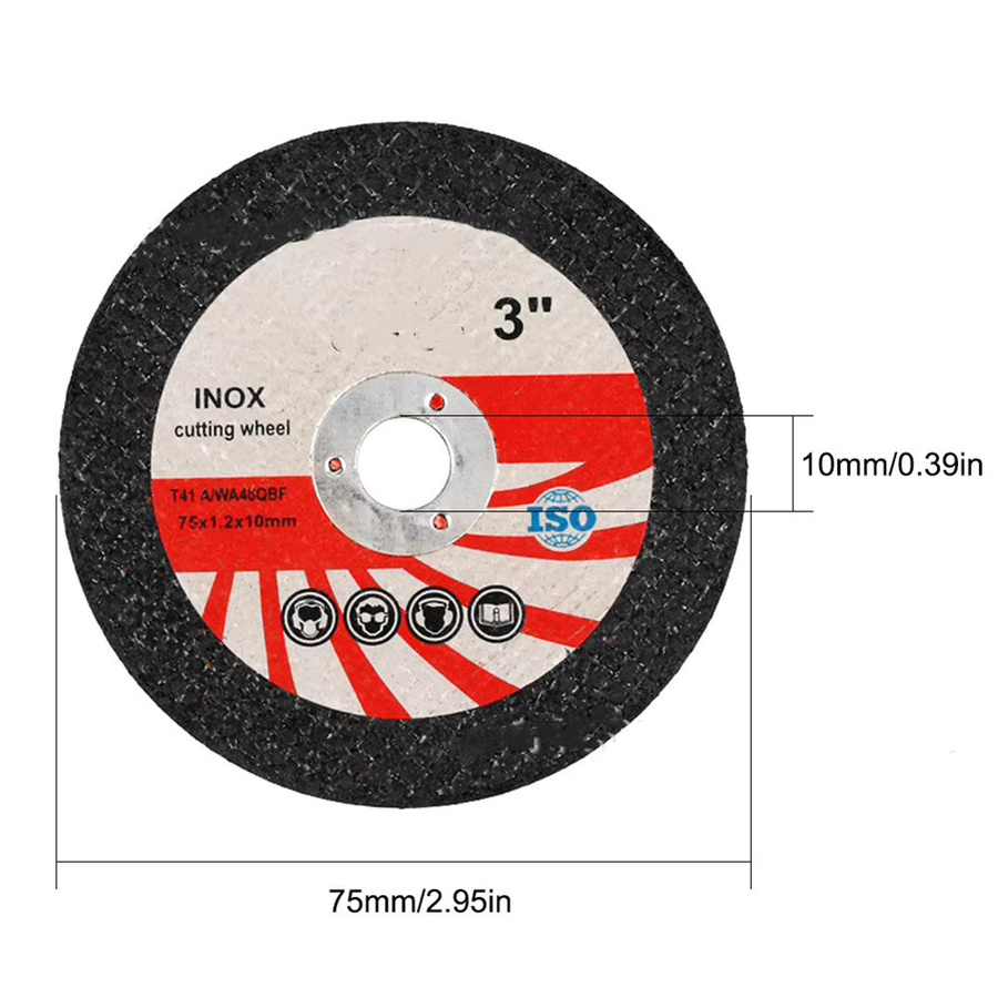 Vibratite Mini Trennscheiben Set für Winkelschleifer und Kreissäge zum Schneiden von Metall und Edelstahl, 10 Stück, Schwarz - Bild 4