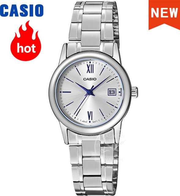 Casio Armbanduhr, Quarz, Edelstahl, Silber, Weiß, Damen - Bild 1