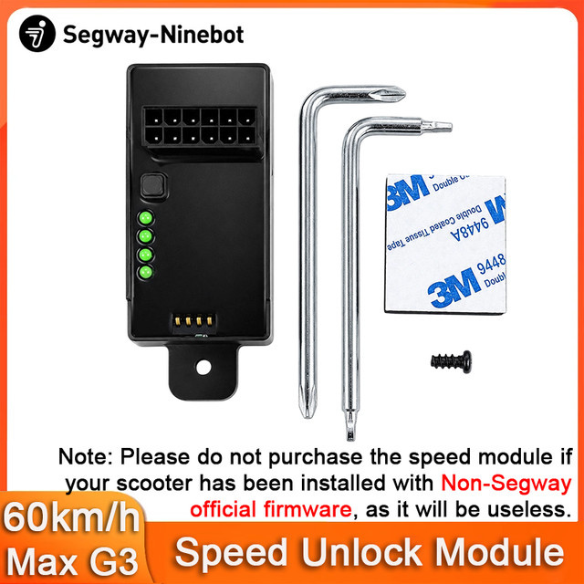 Ninebot by Segway Entsperrmodul für Max G3, G3E, G3D Elektroroller in Schwarz zur Erhöhung der Höchstgeschwindigkeit auf 60 km/h - Bild 1
