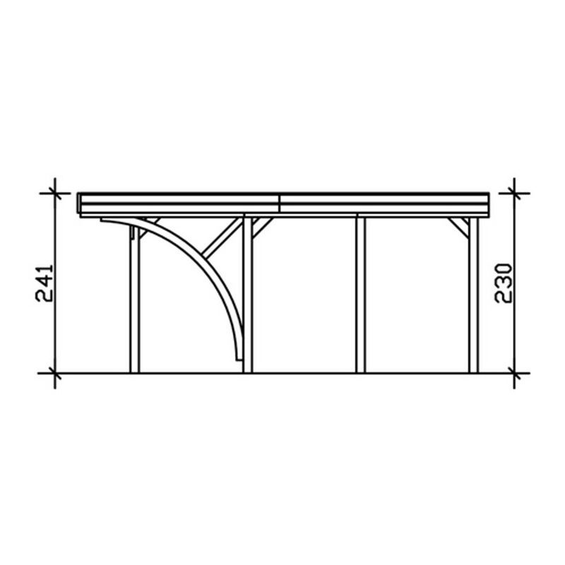 SKANHOLZ Carport Friesland Set 5, braun, B/T: 314 x 555 cm, Firsthöhe: 241 cm - Bild 3