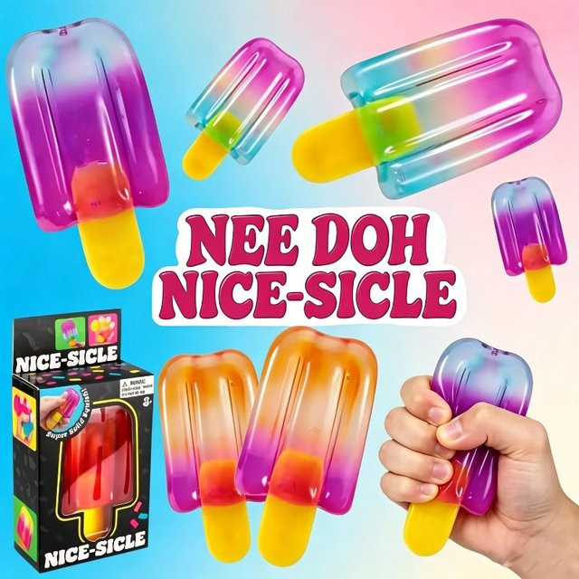 NeeDoh Nice-Sicle Eis am Stiel, Sensorisches Quetschspielzeug - Bild 1