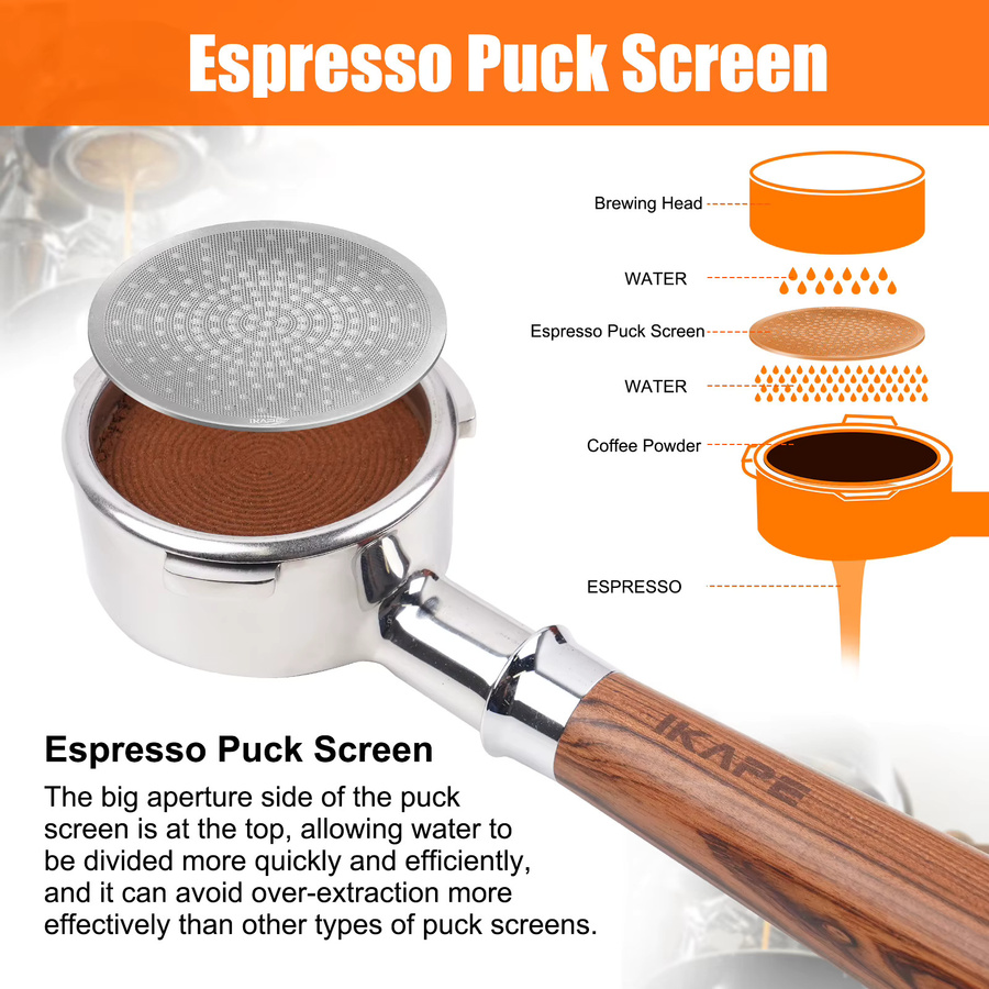 IKAPE Espresso Puck Screen V3 Kaffeefilter aus Edelstahl 316 in Silber - Bild 3