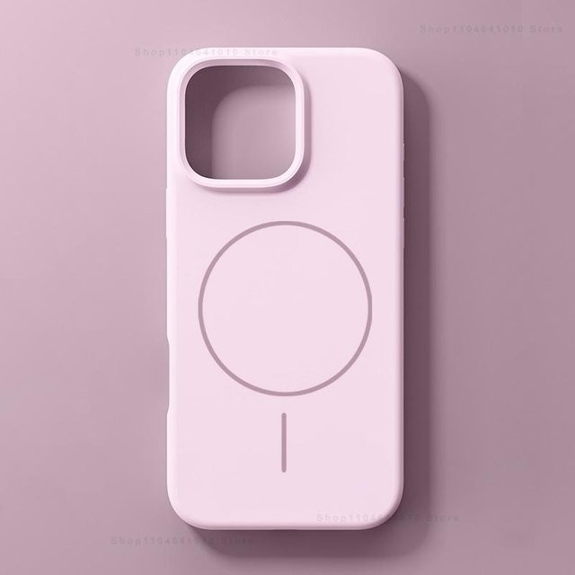 Tuiying002 MagSafe Magnetische Handyhülle aus Flüssigsilikon für iPhone 12 bis iPhone 17 Pro Max in Pink - Bild 1