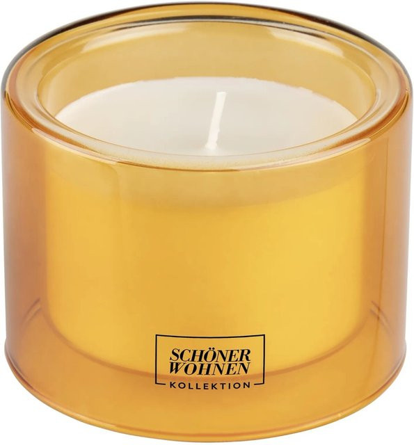 Schöner Wohnen Duftkerze Vanilla in Orange im Glas, Durchmesser: 9,5 cm, Höhe: 7 cm - Bild 1