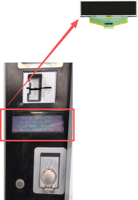 Ersatz OLED-Display in Schwarz für Vendo Snack-Automaten - Bild 1