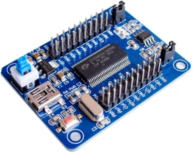 Cypress EZ-USB FX2LP CY7C68013A USB-Logikanalysator-Kernplatine mit Quellcode in Blau - Bild 1
