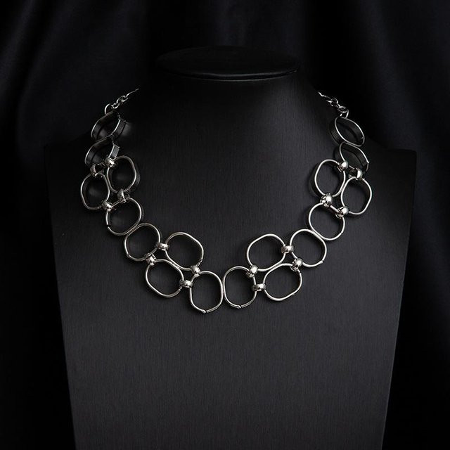 Best For You Halskette, Geometrisch Rund, Metallquaste, Damen, black - Bild 1
