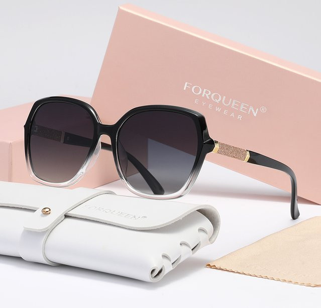 FORQUEEN Sonnenbrille Schmetterling, Vollrand, Kunststoff, Damen - Bild 1
