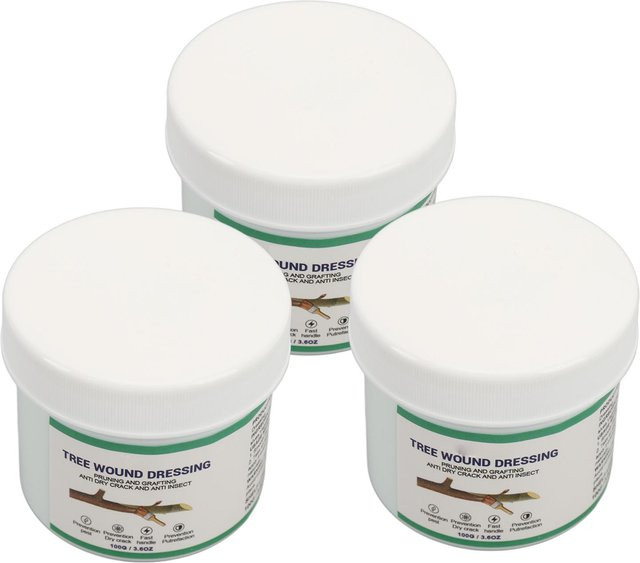 Koogeelife Baumverschluss Heilpaste zur Erholung und Veredelung von Bäumen und Sträuchern, 3 x 100g, Weiß - Bild 1