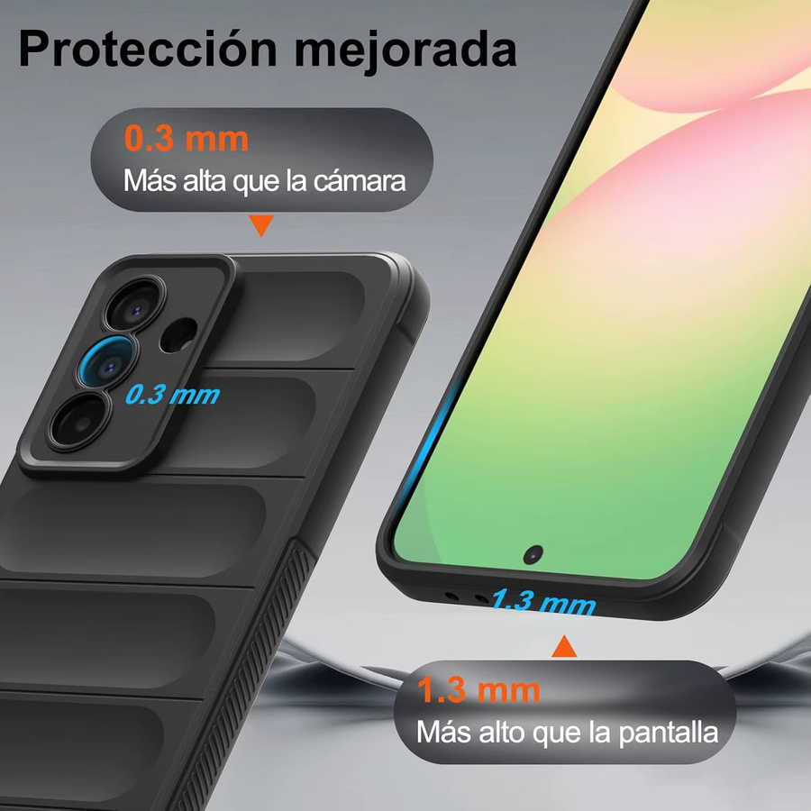 Huikai Silikonhülle für Samsung Galaxy A57 und Samsung Galaxy A37 in Schwarz mit Mikrofaserfutter und stoßfestem Kameraschutz - Bild 2