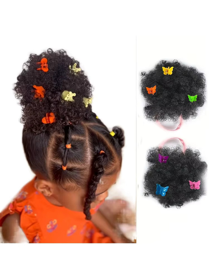 Suri Hair Haarverlängerungen, 2 Stück, schwarzes lockiges Kunsthaar, Unisex - Bild 5