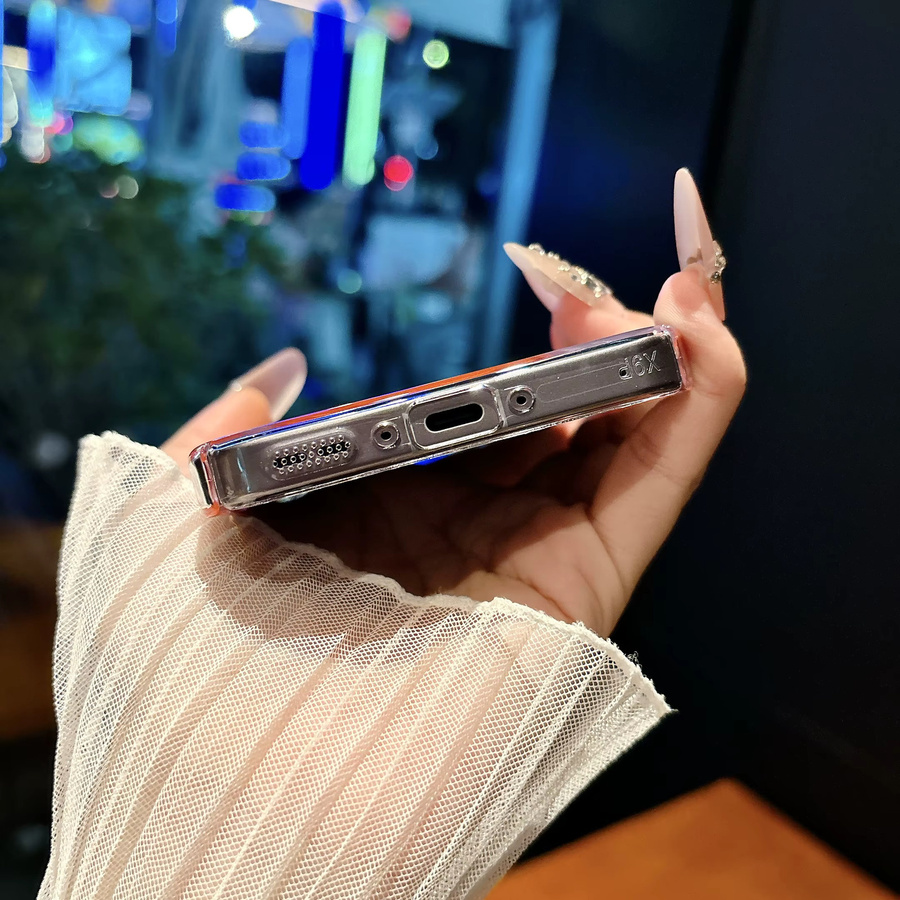 Magnetische und sturzsichere Handyhülle für OPPO Find X9 und Find X9 Pro in Transparent und Blau - Bild 3