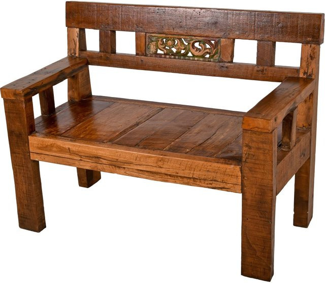 Garden Pleasure 2-Sitzer Bank SUMBA aus recyceltem Teakholz in Braun, B/T/H: 120 x 70 x 90 cm - Bild 1