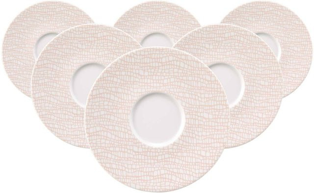 Seltmann Weiden Untertassen Life Fashion aus Porzellan, Farbe: Weiß, 6er Set, Durchmesser: 16,5 cm - Bild 1