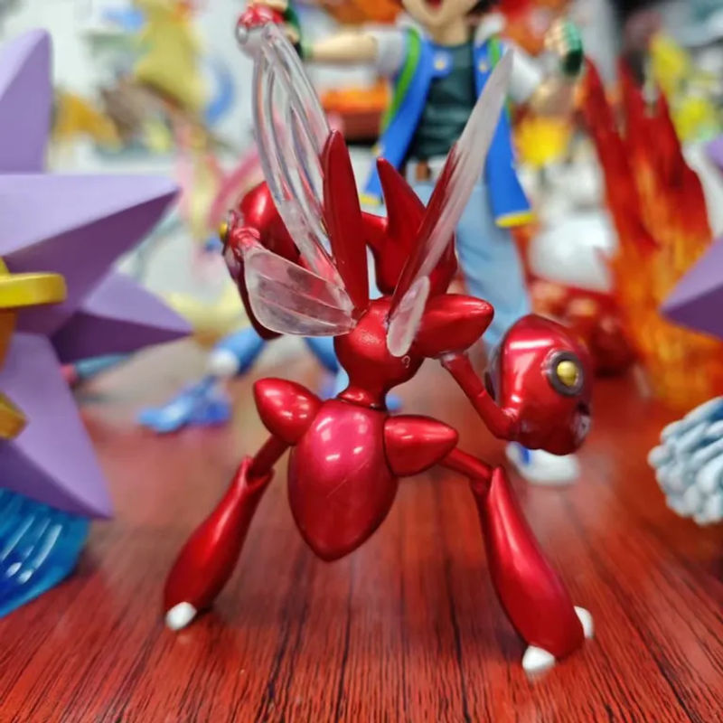 Bandai Pokemon Scizor Action Figure Rot, PVC Statue Desktop Ornament, Höhe: 9 cm - Bild 3