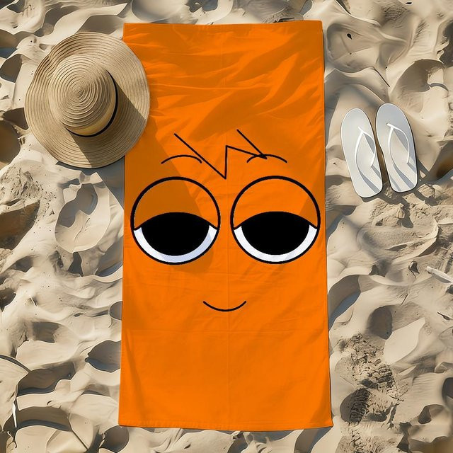 JMG Household Supplies Strandtuch S-sprunki Spiel K-kids, Orange, B/H: 40 x 70 cm, schnelltrocknend und saugfähig aus Mikrofaser - Bild 1