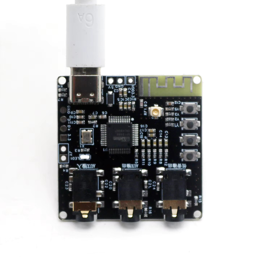 DYKBmetered Bluetooth DSP-Tuning Soundkarten-Vorverstärkermodul mit 40-Band EQ, TWS Stereo Hi-Fi Audio-Verstärker in Schwarz mit AUX-Anschluss - Bild 2