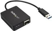 StarTech.com USB 3.0 zu Glasfaser Konverter mit Open SFP, Netzwerkadapter für 1000Base-LX/1000Base-SX, Schwarz - Bild 1