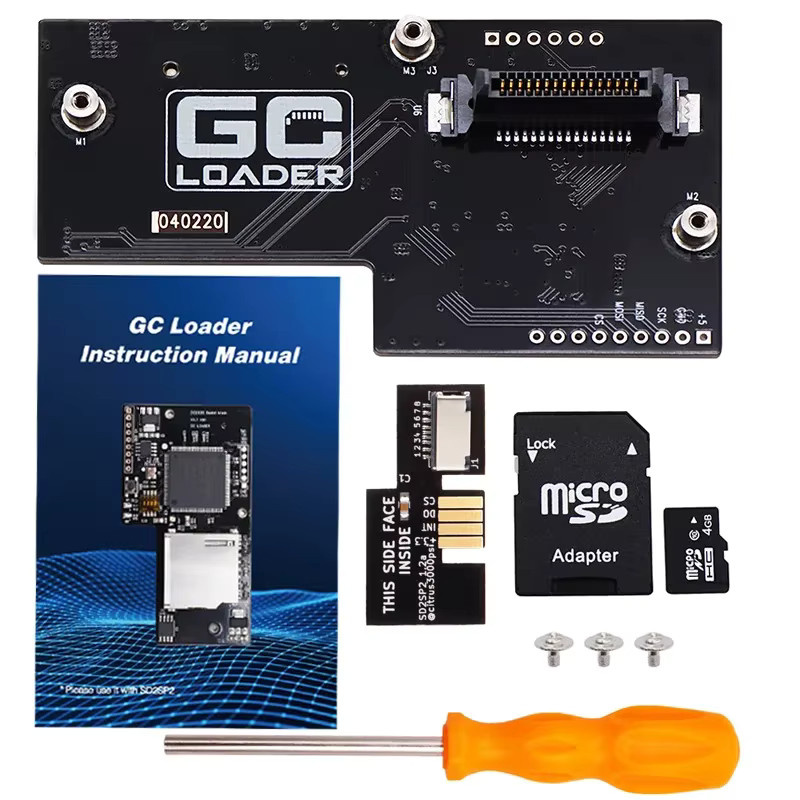 Ren Tian Ge GC Loader Lite SD2SP2 Adapter für Nintendo GameCube, 3D-gedruckte Halterung für TF-Kartenleser, Schwarz - Bild 3